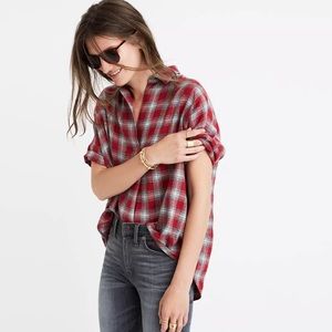 Madewell Courier Button-Back Flannel Shirt